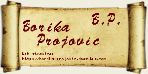 Borika Projović vizit kartica